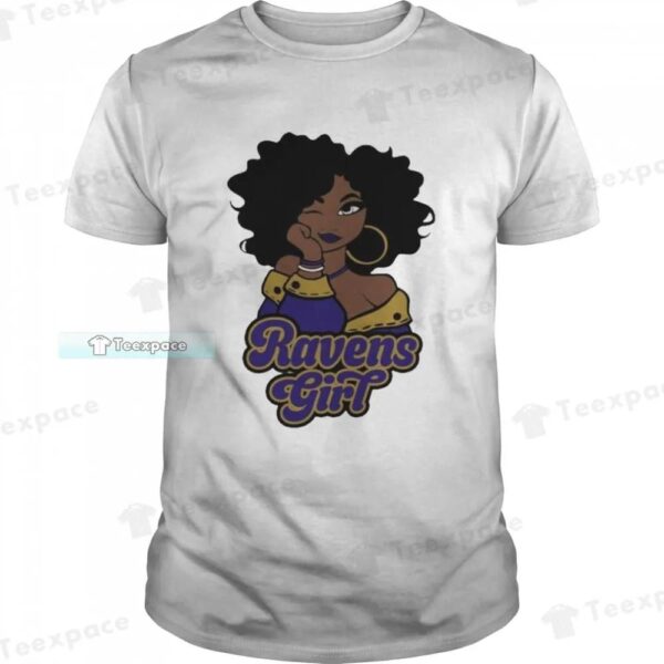 Football Black Girl Baltimore Ravens Shirt 1