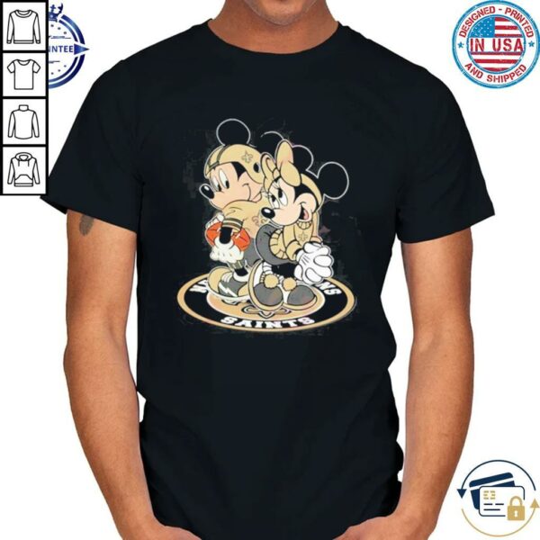 Funny NFL New Orleans Saints Mickey And Minnie 2023 Shirt