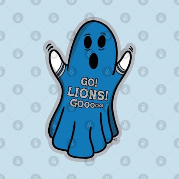 Ghost Detroit Lions T Shirt 2