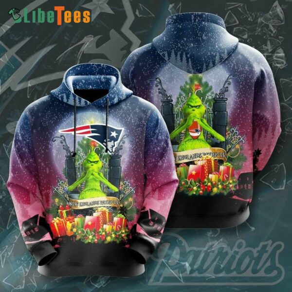 Grinch King Tree New England Patriots Hoodie Gifts For Patriots Fans custom shirt