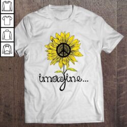 Imagine Hippie Sunflower Gift TShirt