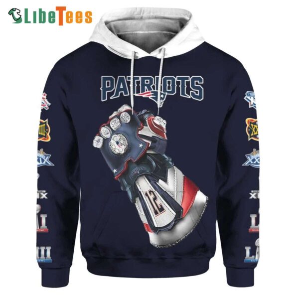 Infinity Gauntlet Super Bowls New England Patriots Hoodie Gifts For Patriots Fans custom shirt