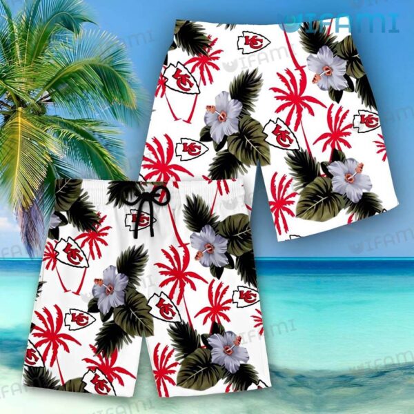 KC Chiefs Hawaiian Shirt Hibiscus Tropical Leaf Kansas City Gift 2