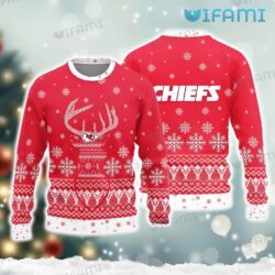 KC-Chiefs-Ugly-Christmas-Sweater-Reindeer-Snowflake-Pattern-Kansas-City-Chiefs-Gift