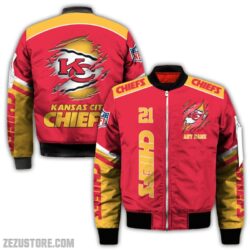 Kansas City Chiefs NFL all over 3D Bomber jacket, fooball gift for fan