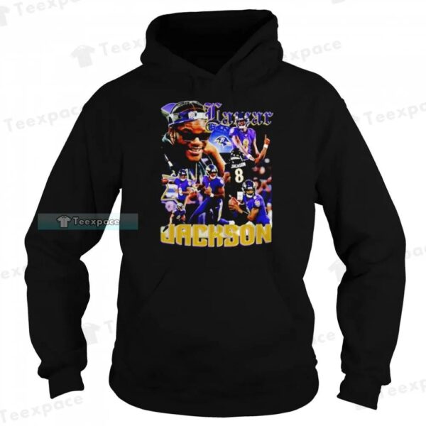 Lamar Jackson 8 2023 Ravens Shirt 2