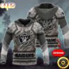 Las Vegas Raiders NFL Personalized 3D Metal Hoodie