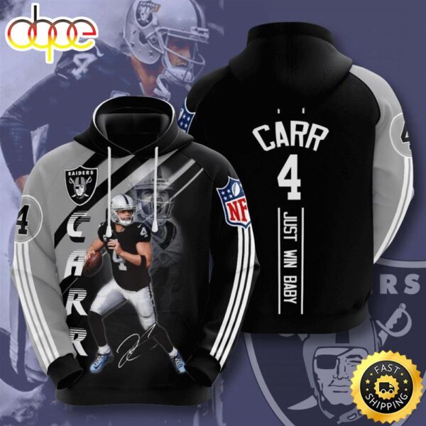 Las Vegas Raiders Nfl 3d Hoodie Player Carr Custom