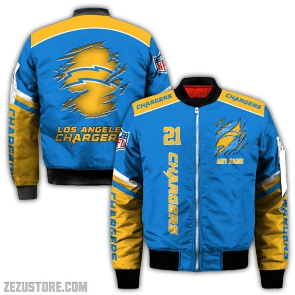 Los Angeles Chargers NFL all over 3D Bomber jacket fooball gift for fan