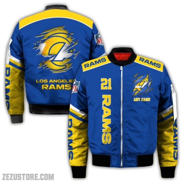 Los Angeles Rams NFL all over 3D Bomber jacket fooball gift for fan