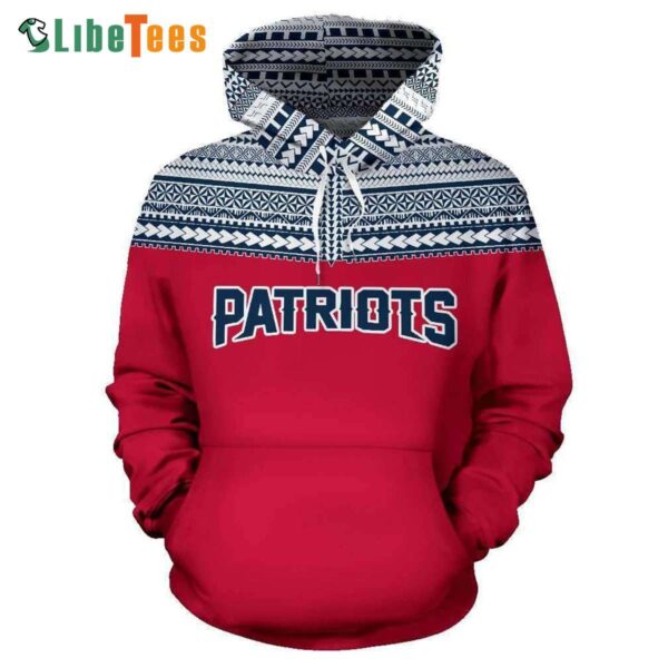 Maori Tattoo Light Red New England Patriots Hoodie Gifts For Patriots Fans custom shirt