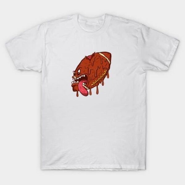 Melted Rugby Ball Character T Shirt 1 1