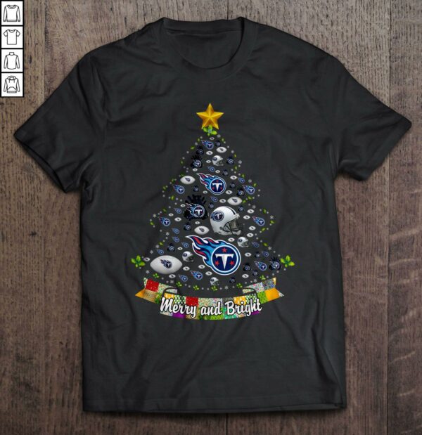 Merry And Bright Tennessee Titans NFL Christmas Tree T shirt
