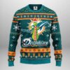 Miami Dolphins Funny Grinch Ugly Christmas Sweater
