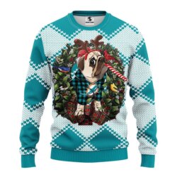 Miami Dolphins Pub Dog Ugly Christmas Sweater