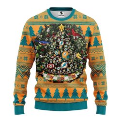 Miami Dolphins Tree Ball Ugly Christmas Sweater