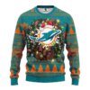 Miami Dolphins fan gift Ugly Christmas Sweater