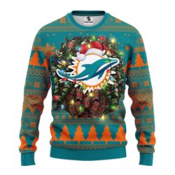Miami Dolphins fan gift Ugly Christmas Sweater