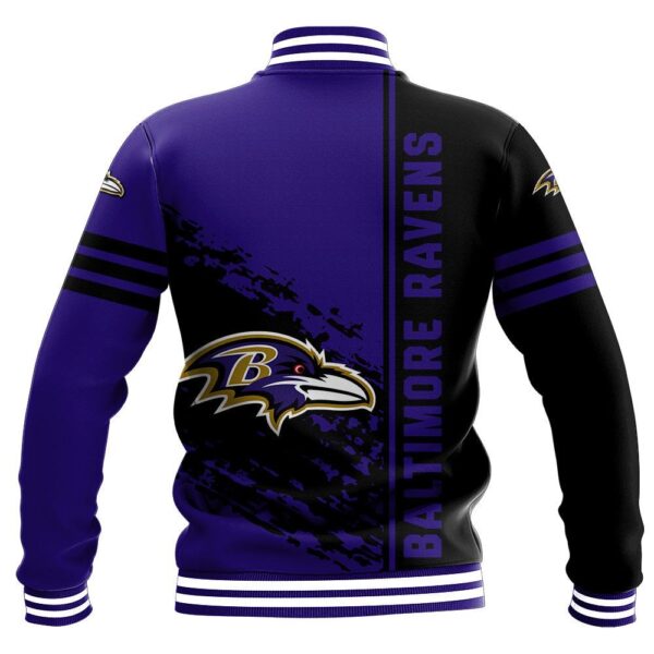 NFL Baltimore Ravens Baseball Jacket Quarter Style 1