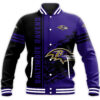 NFL Baltimore Ravens Baseball Jacket Quarter Style