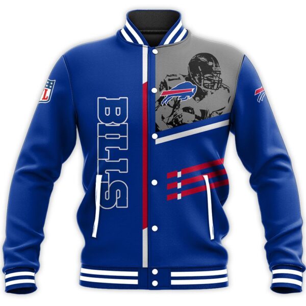 NFL Buffalo Bills Baseball Jacket Personalized name Football For Fan