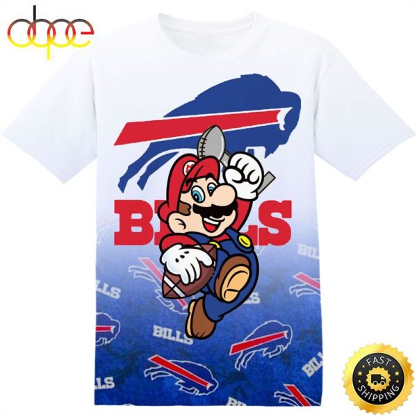 NFL Buffalo Bills Super Mario Tshirt Adult And Kid Tshirt