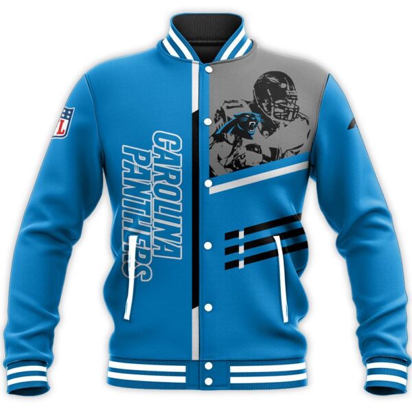 NFL Carolina Panthers Baseball Jacket Personalized name Football For Fan