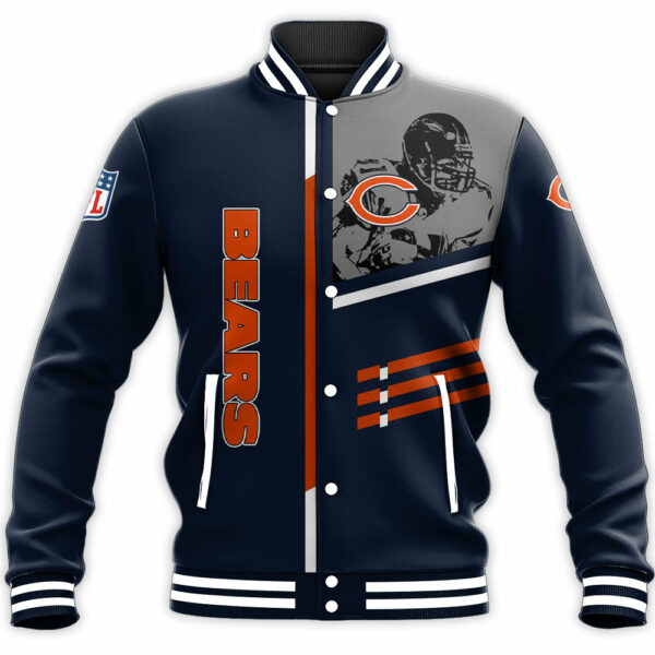 NFL Chicago Bears Baseball Jacket Personalized name Football For Fan
