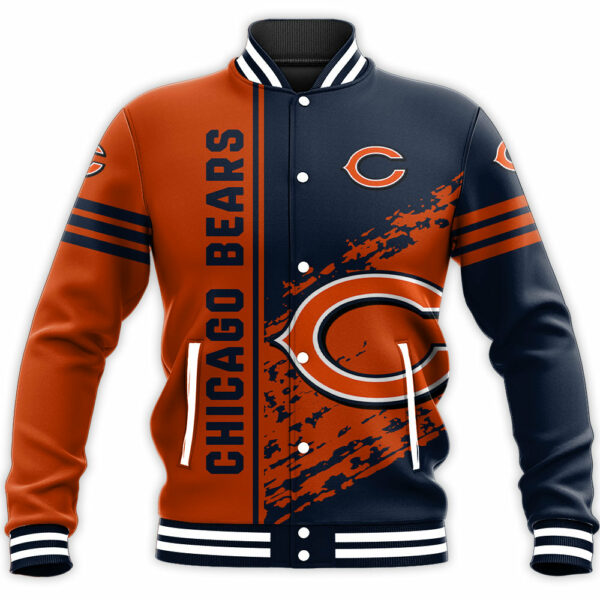 NFL Chicago Bears Baseball Jacket Quarter Style