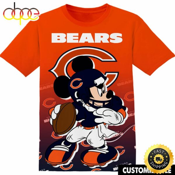 NFL Chicago Bears Disney Mickey Tshirt Adult And Kid Tshirt