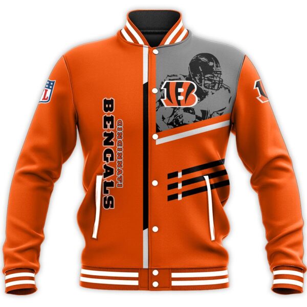 NFL Cincinnati Bengals Baseball Jacket Personalized name Football For Fan