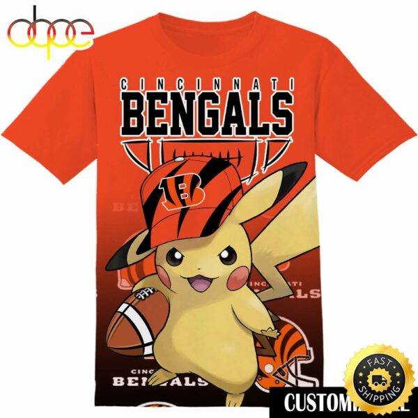 NFL Cincinnati Bengals Pokemon Pikachu Tshirt Adult And Kid Tshirt