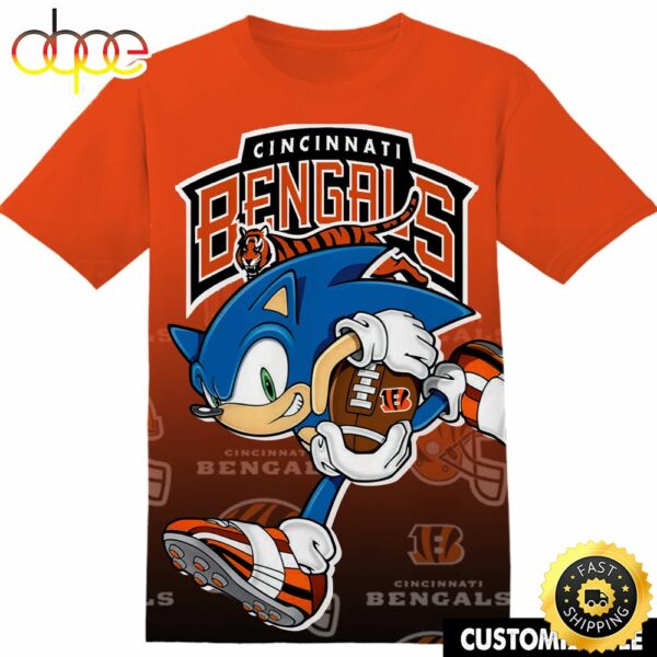 NFL Cincinnati Bengals Sonic the Hedgehog Tshirt Adult And Kid Tshirt