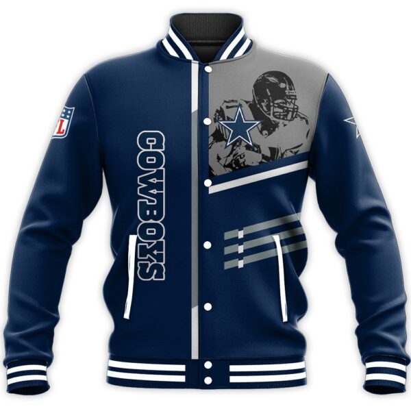 NFL Dallas Cowboys Baseball Jacket Personalized name Football For Fan