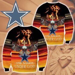 NFL Dallas Cowboys One Nation Under God All-Over Print Thicken Sweater