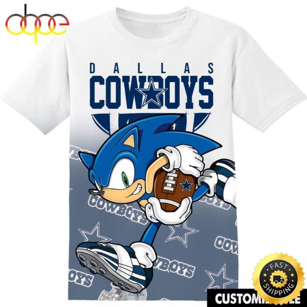 NFL Dallas Cowboys Sonic the Hedgehog Tshirt Adult And Kid Tshirt