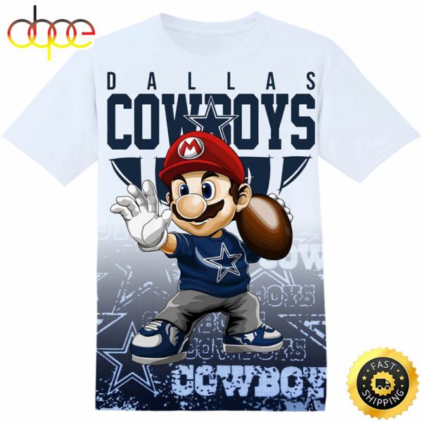 NFL Dallas Cowboys Super Mario Tshirt Adult And Kid Tshirt
