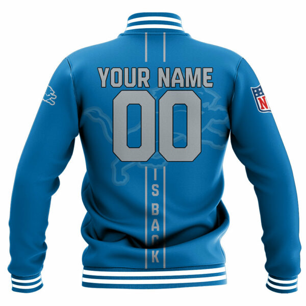 NFL Detroit Lions Baseball Jacket Personalized name Football For Fan 1