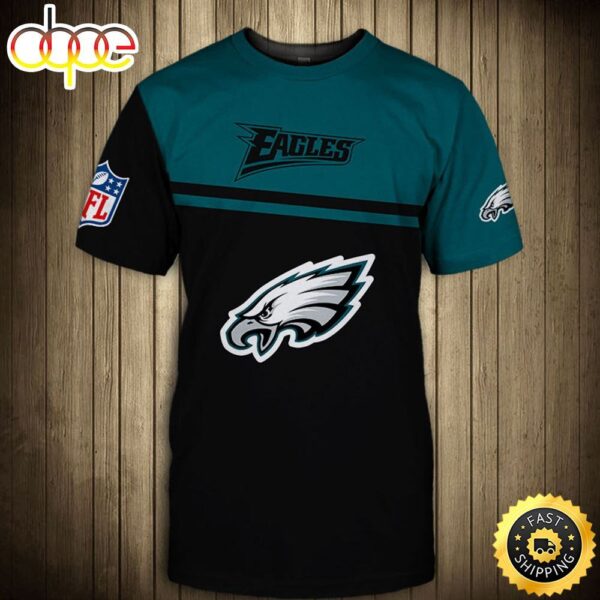 NFL Eagles NFL Logo 3D T shirt All Over Print Shirt