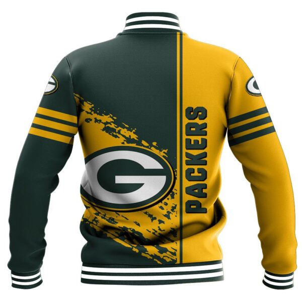 NFL Green Bay Packers Baseball Jacket Quarter Style 1