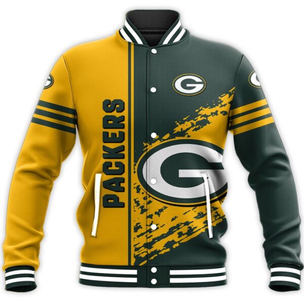 NFL Green Bay Packers Baseball Jacket Quarter Style