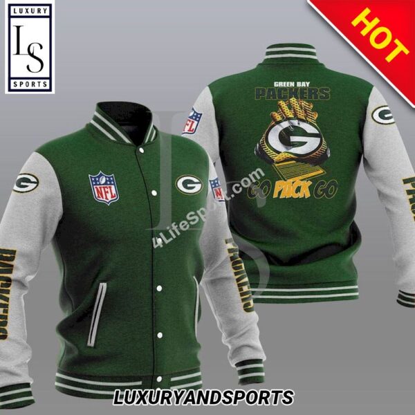 NFL Green Bay Packers Go Pack Go Baseball Jacket