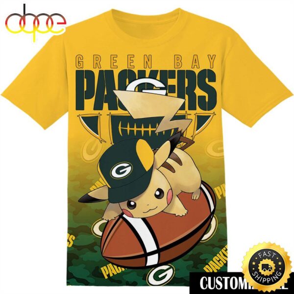 NFL Green Bay Packers Pokemon Pikachu Tshirt Adult And Kid Tshirt