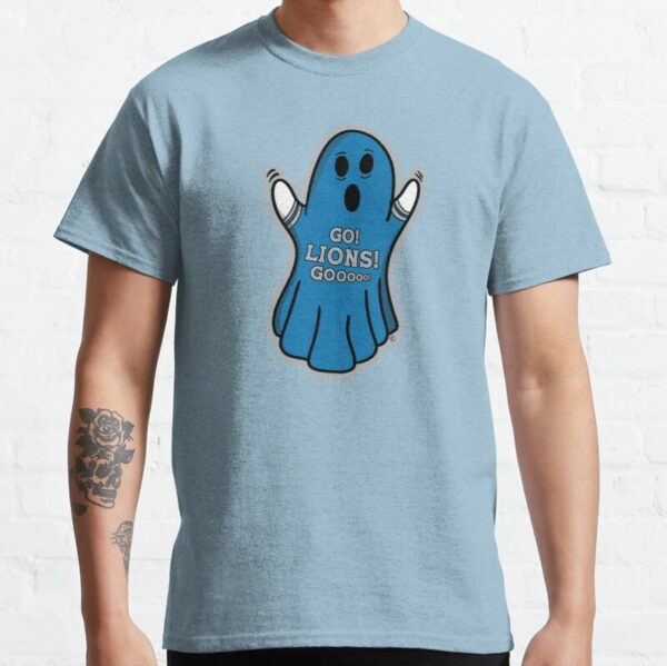 NFL Halloween Shirts Ghost Detroit Lions Classic T Shirt51