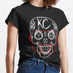 NFL Halloween Shirts Kansas City Chiefs Sugar Skull Fan Gift Souvenir Football, Halloween Classic T-Shirt38