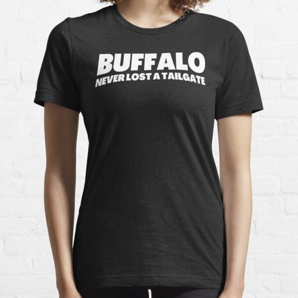 NFL Halloween Shirts Vintage Buffalo never lost a tailgate Bold Typography Essential T Shirt35