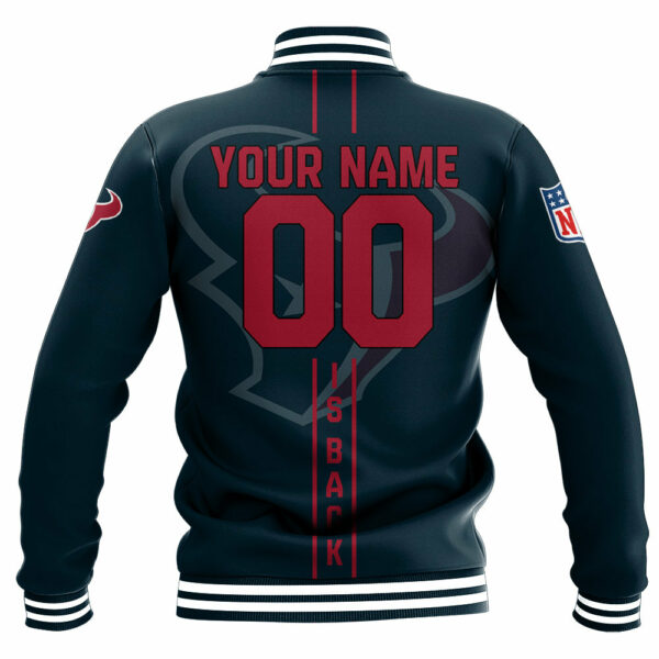 NFL Houston Texans Baseball Jacket Personalized name Football For Fan 1