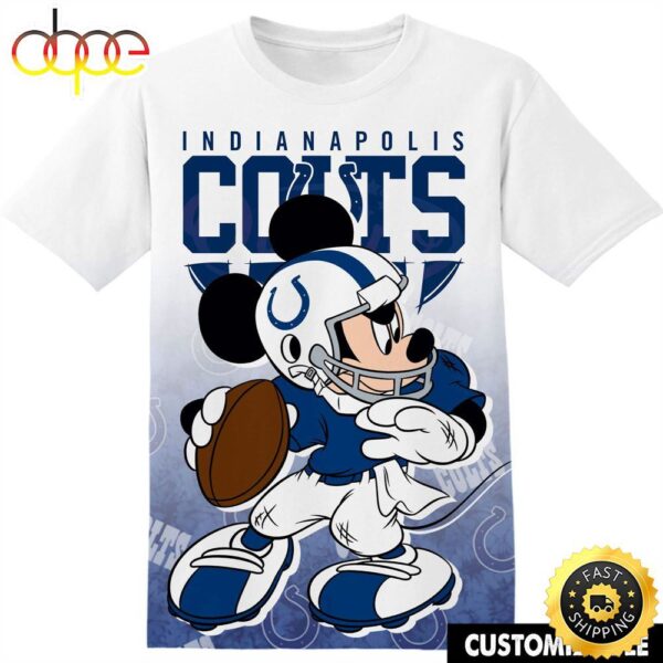 NFL Indianapolis Colts Disney Mickey Tshirt Adult And Kid Tshirt