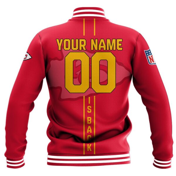 NFL Kansas City Chiefs Baseball Jacket Personalized name Football For Fan