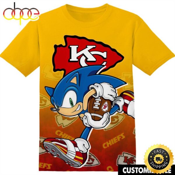 NFL Kansas City Chiefs Sonic the Hedgehog Tshirt Adult And Kid Tshirt